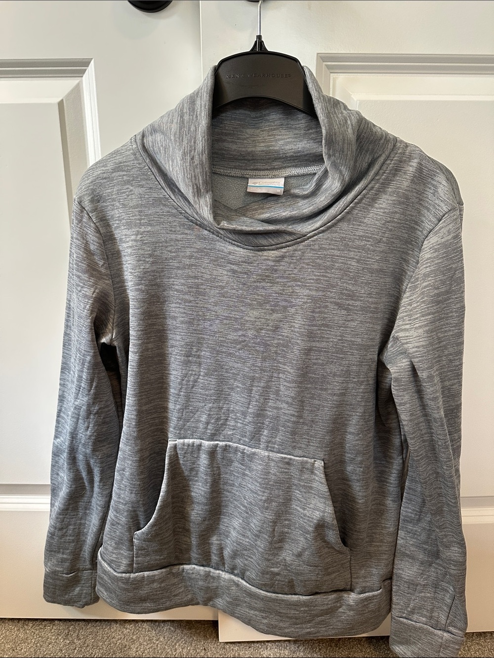 Columbia Grey Cowl Neck Fleece Lined Pullover Sweater